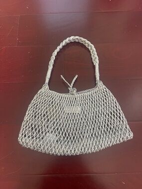 Jcrew Woven Mesh Shoulder Bag in Silver
